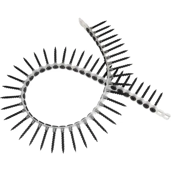 China Supply Quality Assured Collated Drywall Screws Black Phosphate Coarse Thread Plastic Strip, Compatible With All Major Screw Guns photo-3