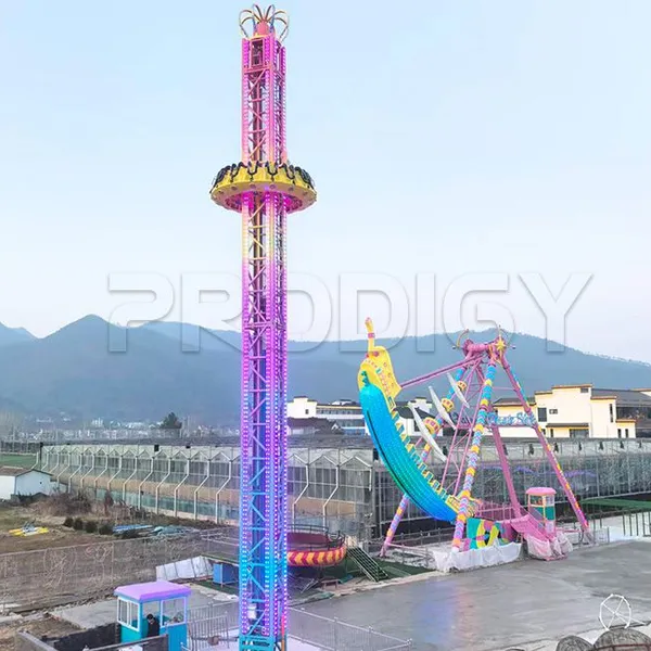 Direct Manufacturer Customized Free Fall Drop Tower Ride Adult Kids Drop Tower for Fairground photo-2