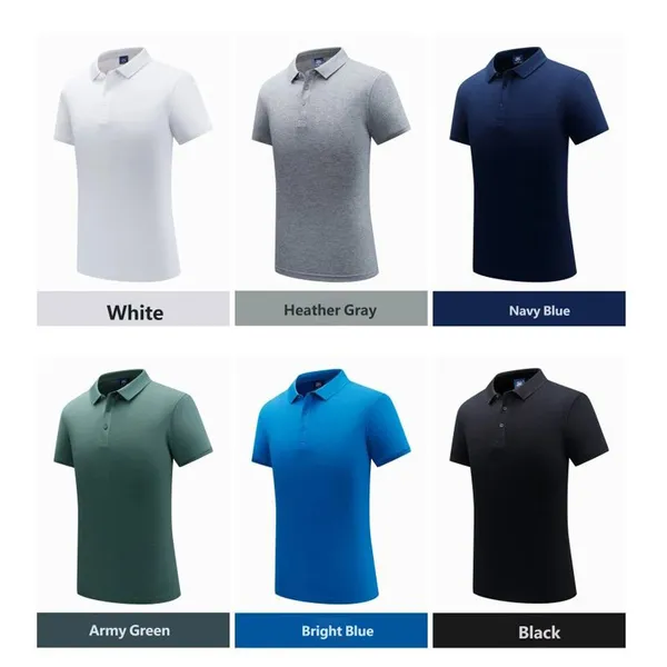Custom Ice Ion Fiber Polo Shirts _ Short-Sleeve Lapel Advertising T-Shirts _ In-Stock Corporate Group Cultural Shirts With Custom Printed Patterns photo-4