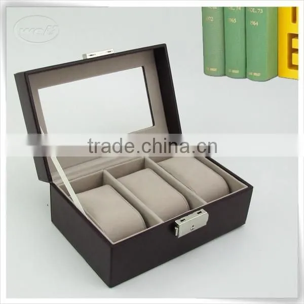 pu Leather Handmade Luxury Single Pocket Watch Case Holders for Men photo-2