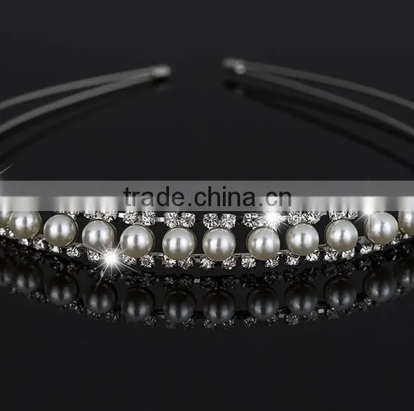 The Newest Korea Style Pearl Hair Band With Diamond Boutique Hair Accessories Wholesale photo-2