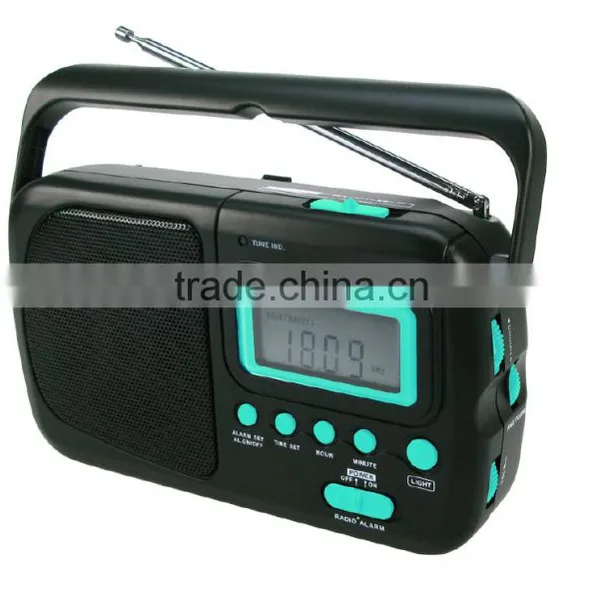Best Seller Turquoise Portable AM FM Digital Clock Radio photo-2