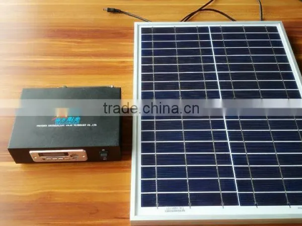 10W 20W Lithium Ion Battery Solar Panel System With MP3 Player and Radio, Portable Solar Power System,system Solar photo-3