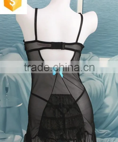 2016 Hot Sexy Mesh Transparent Lingerie Babydoll /nightywear/night Dress photo-3