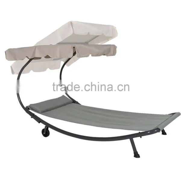 Double Hammock With Steel Stand and Sun Shade Hanging Hammock Chair Garden Swing Hammock photo-2