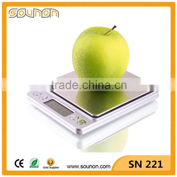 Stainless Steel Weighing Platform Pocket Scale, Mini Scale, Big LCD Display Digital Pocket Scale photo-6