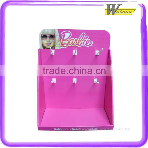 customized printing cardboard display boxes with hooker