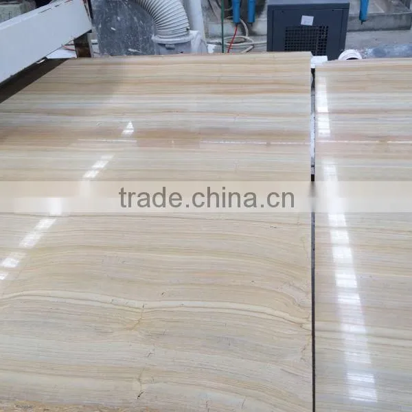 Hot Sale Chinese Golden Wood Vein Marble Beige Color photo-2