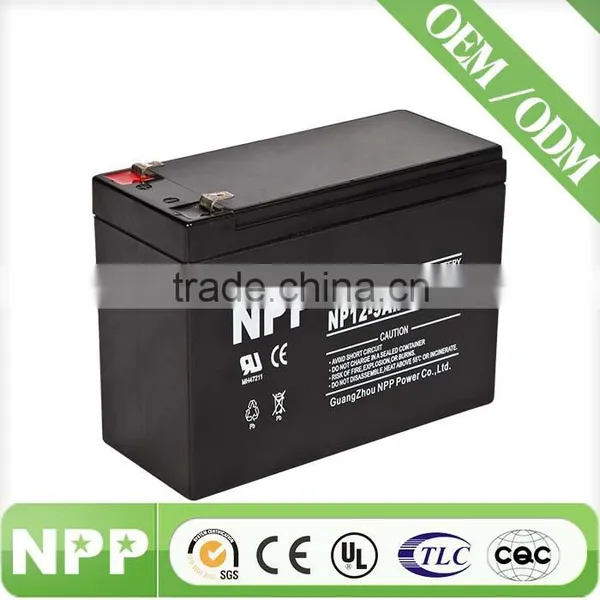 Small 12 Volt Sealed Lead Acid 12V9AH Battery