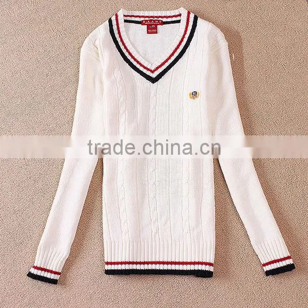 Deep v Neck School Formal Cashmere Wool Sweater 2016 Spring, Kids Long Sleeve Pullover photo-3