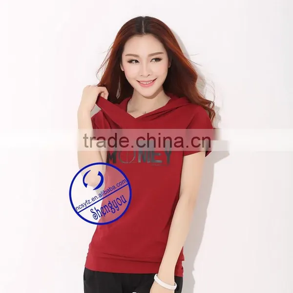 China Fashion Custom Short Sleeve Hoodie Manufacturer photo-4