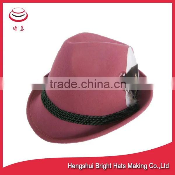 Winter Wool Felt Trilby Hats for Men and Women photo-4