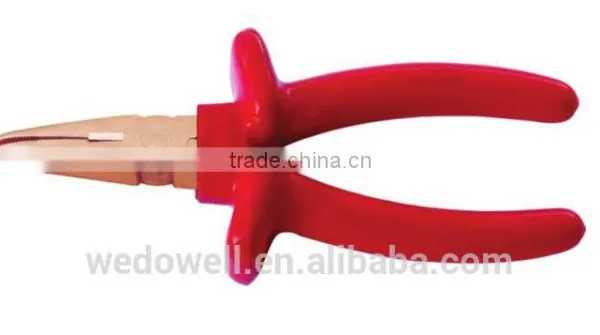 Non Sparking Insulated Tools Round Dipped 45 Degree Bent Pliers With All Sizes