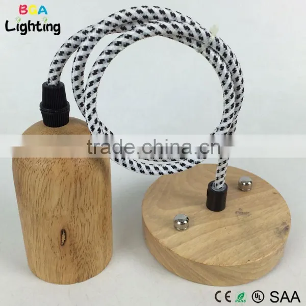 Centerpieces Light Custom E26 Wood Suspended Light Cord Set photo-2
