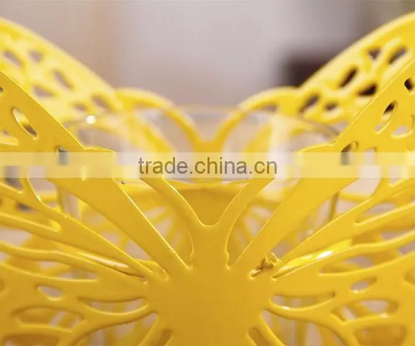 European Modern Minimalist Pastoral Candle Holder Zakka Iron Butterfly Candle Lantern Wedding Props photo-3