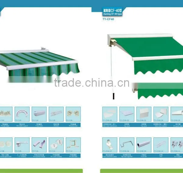 Auto Motorized Manual Polyester Retractable Awning and Rollershutter Patio Sunroom photo-4