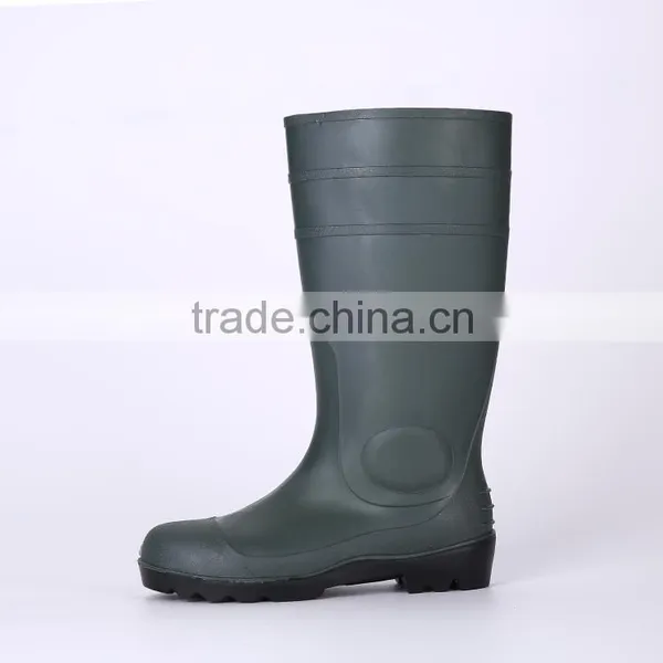Cheap Simple Style Safety PVC Rain Shoes With Steel Toe, Industrial Safety Boots photo-4