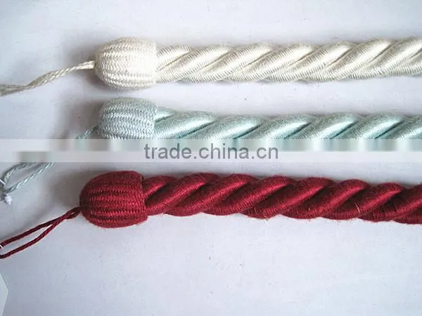 HIGH QUALITY DECORATIVE COTTON TIEBACK ROPE FOR CURTAIN photo-2
