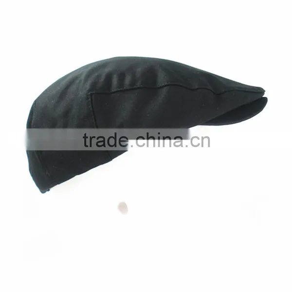 Black Cotton Custom Design Beret Hats Cap for Men photo-3