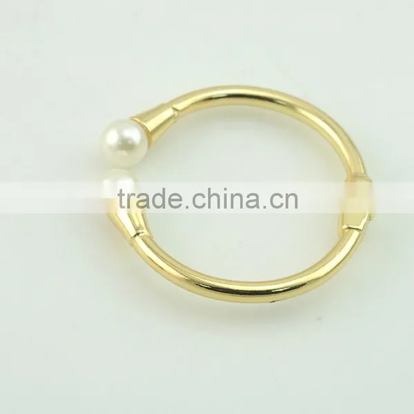 New Fashion Gold Plated Cuff Pearl Friendship Bracelet Bangles Designs photo-3