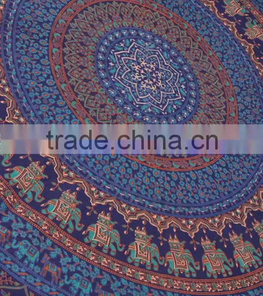Hippie Mandala Block Printed Tapestry Wall Decor Throw Table Cover 100% Cotton Bedspread Indian Jaipur Manufacturer & Wholesaler photo-3
