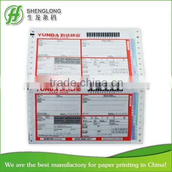 (PHOTO)FREE SAMPLE,210x140mm,4-ply,39barcode,color Paper,EMS National Courier Waybill photo-3