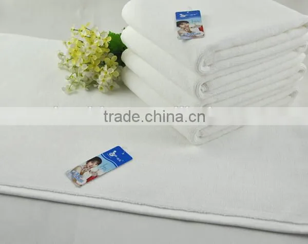 Rectangle Thickness Cotton Fabric Hotel Used White Custom Bath Mat photo-2