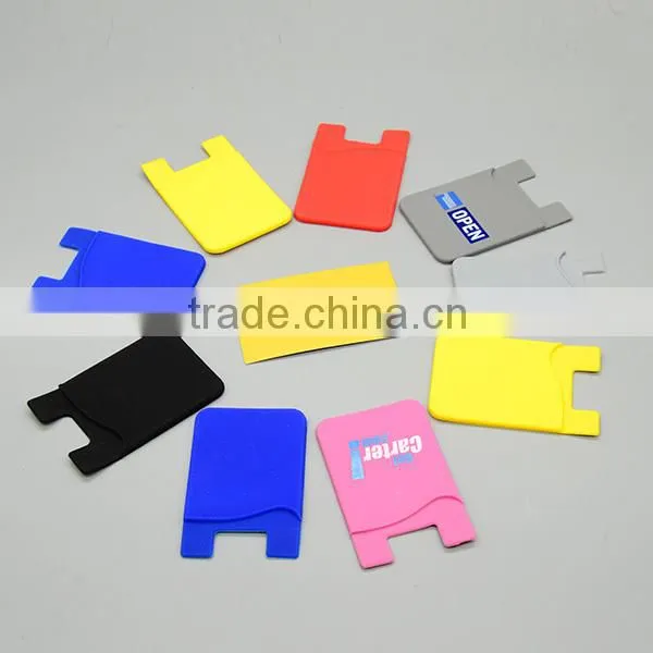 Adhesive 3M Stiker Silicone Smart Wallet Mobile Phone Card Holder for Men photo-2