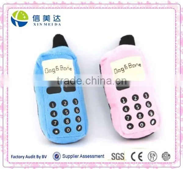 Cellphone Dog Toys in Blue and Pink Plush Dog Toys