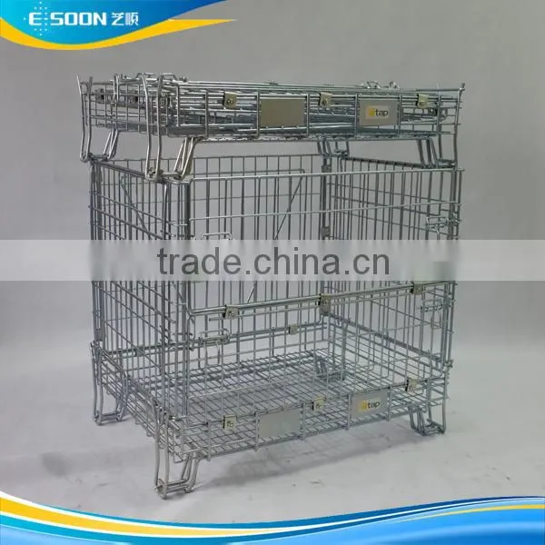 Industry Foldable Steel Wire Basket for Warehouse Storage photo-4