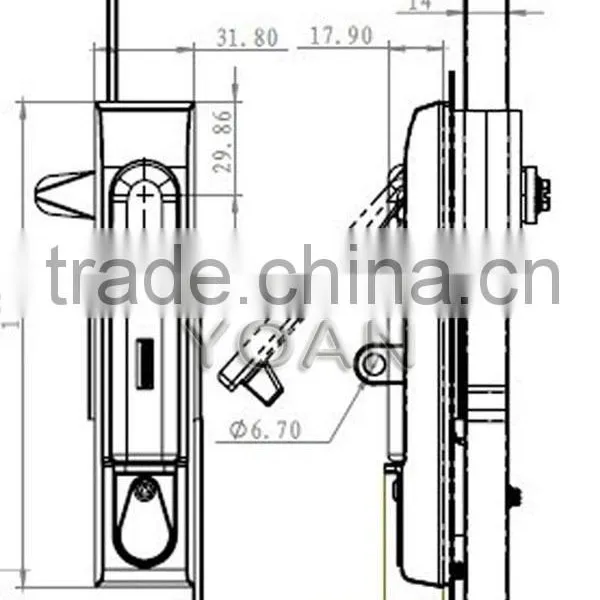the Swing Door Lock of Rod Control Lock photo-3