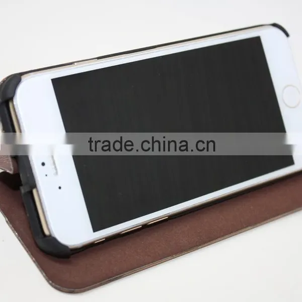 High Quality Real Wood Leather Cell Phone pu Leather Case for Iphone photo-6