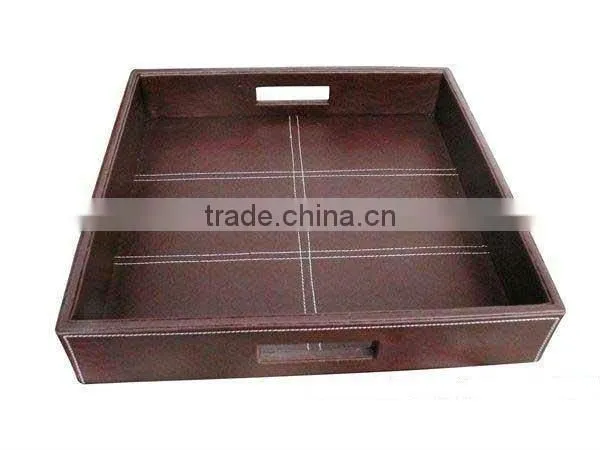 leather file tray