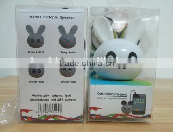 New Style in 2016 180 MAh Power Bank for Mobile Phone , Fashion Design White Rabbit MINI Speakers Power Bank photo-2
