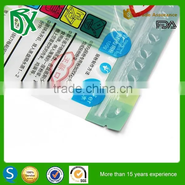 New China Products for Sale Transparent Front Plastic Stand-up Doypack Pouch With Zipper for Powder Packing photo-4