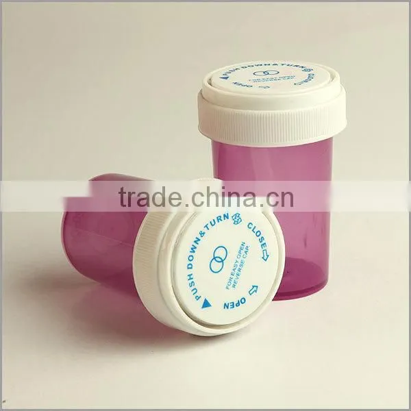 6DR to 60DR Plastic Vials With Child Proof Cap