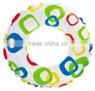 Fashion Pvc Plastic Inflatable Swim Ring Float for Promotion