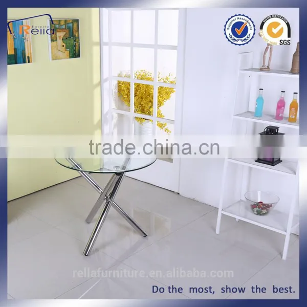 Wholesale Glass Top With Chromed Legs Dining Room Table Furniture photo-2