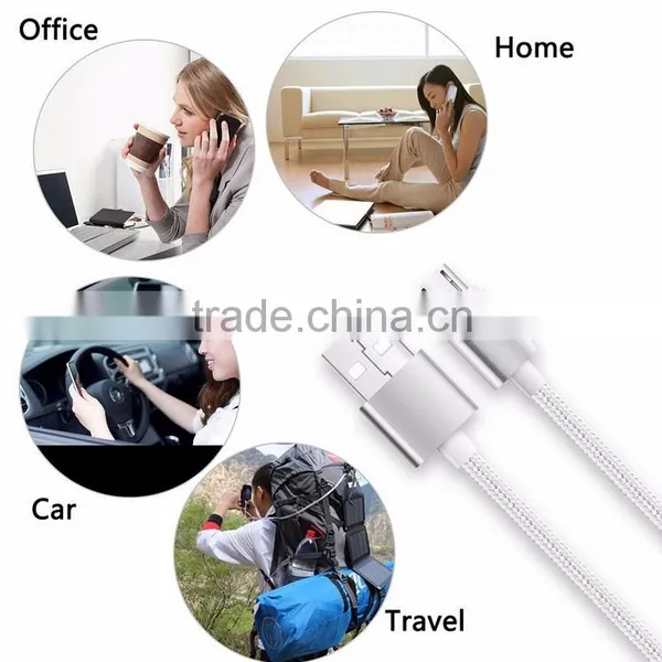 Durable 1m Nylon Braided Usb Cable for Android Phones, Micro Usb v8 Charger Cable Charging Cord photo-2