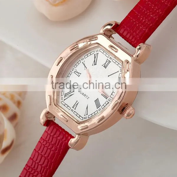 New Models From Doris Watch Slim Band Square Alloy Rose Gold Women Dress Leather Watch photo-3