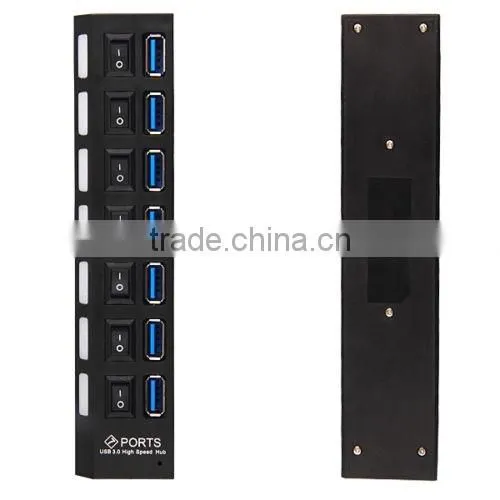 7-Port SuperSpeed USB 3.0 Hub With Individual On/Off Switches ,LED Light photo-6
