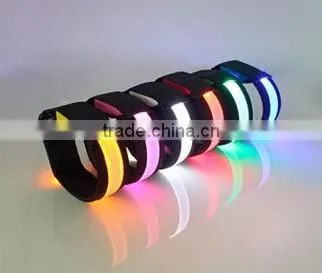Wholesale High Quality Colorful Fashion Customized Nylon LED Flash Wristband photo-2