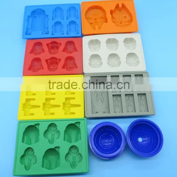 Wholesale Ready-made FDA Food Grade Bpa Free Wars Lego Star Silicone Molds of Cartoon Characters
