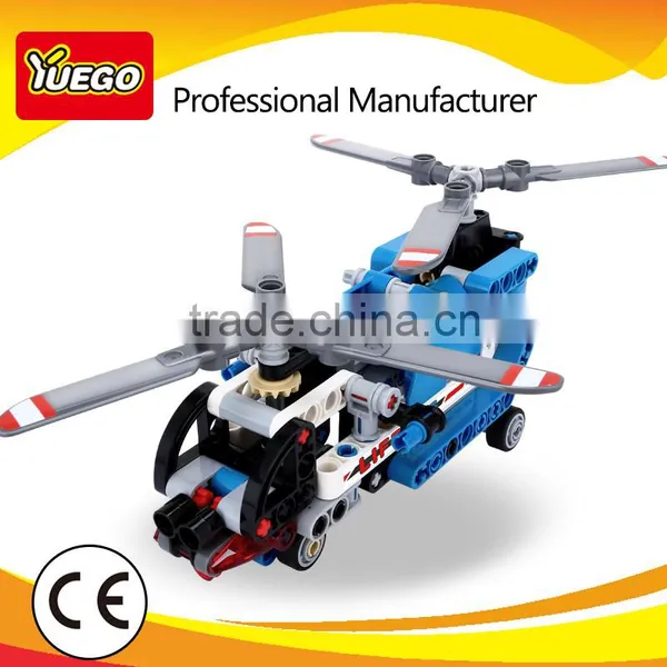 Christmas Puzzle Plastic Building Blocks Toy Helicopter Airplane Toy