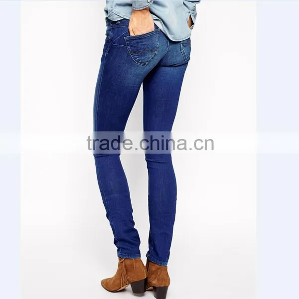 China Manufacturer High Quality Blue Casual Cotton Blend Skinny Pants Bulk Wholesale Price of Denim Girls Sexy Tight Jeans photo-3