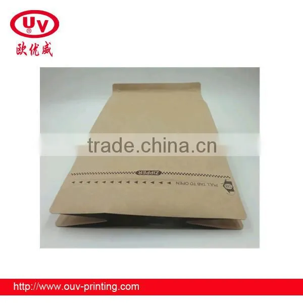 Brown Kraft Paper Flat Bottom Coffee Bag With Valve photo-2