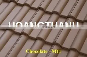 Concrete Roof Tile Wave Small Chocolate M11