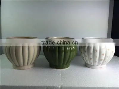 Colorful Wholesale Cheap Home Decorative Ceramic Handicrafts Flower Pot With Saucer