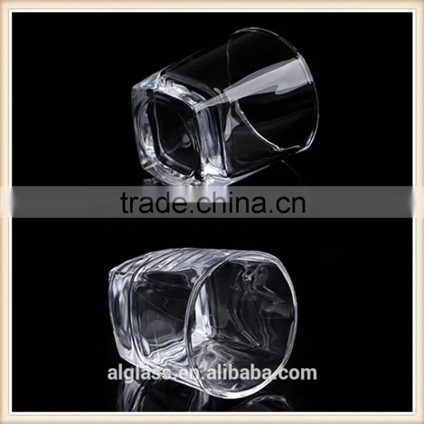 Square Drinking Glass Cup Whiskey Glass