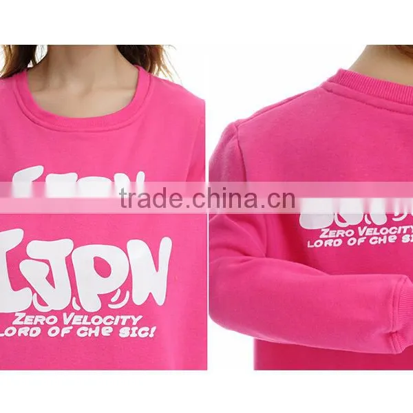 Girl's Fleece Hoodie Sweater With Logo Printed photo-3